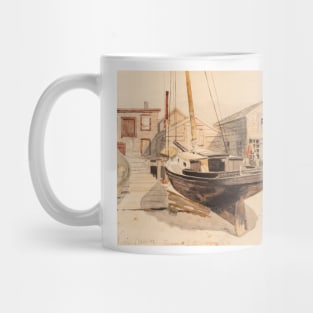 Fishhouses Swampscott by Childe Hassam Mug